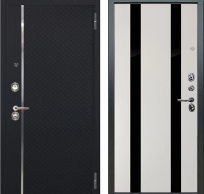 Дверь Аргус ЛЮКС 3К Лия-черный-софт  Антик серебро