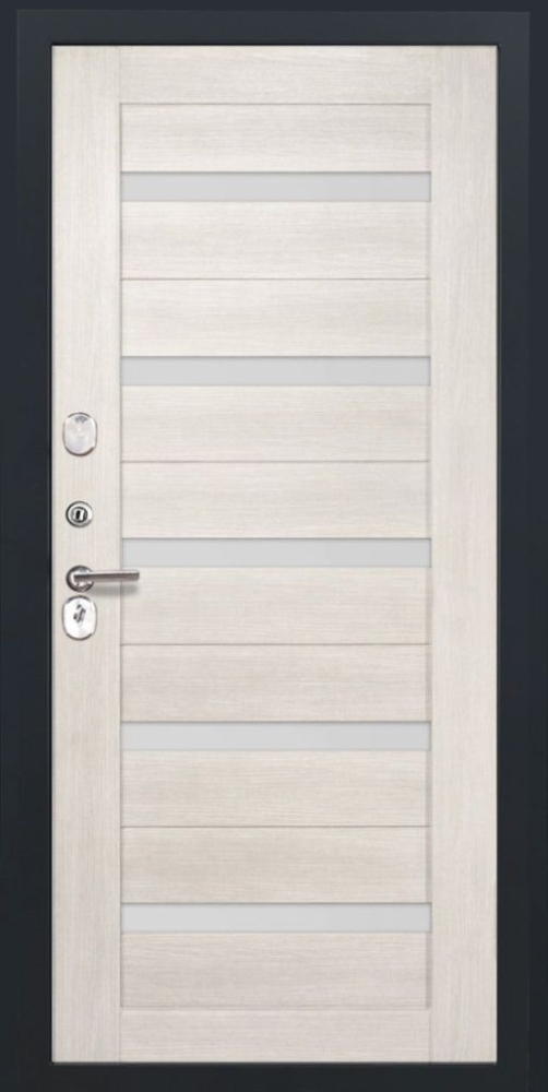 Входная дверь ДвериПРО Модель L-49 СБ-1 (ст. белое, 16мм, беленый дуб) DPRO196854 внутренняя сторона