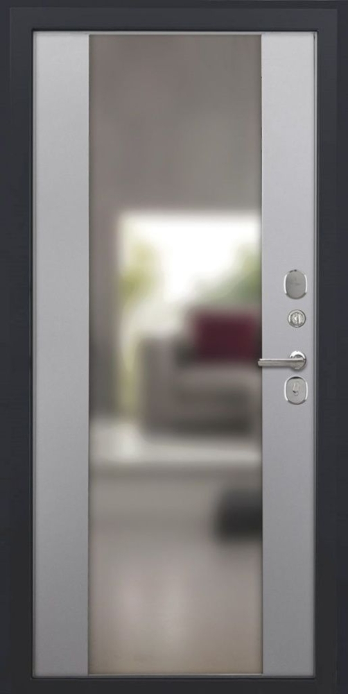 Входная дверь ДвериПРО Модель L-46 Алиса (16мм, ПВХ софт грей, зеркало) DPRO196429 внутренняя сторона