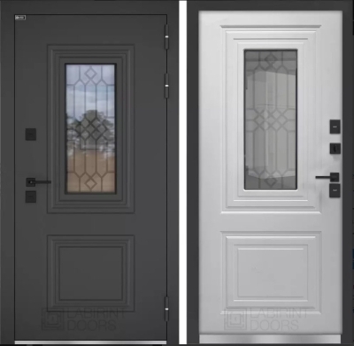 Дверь Верса с окном и решеткой (терморазрыв)